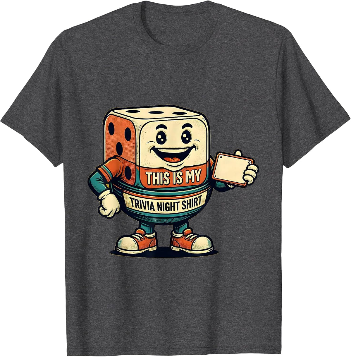 Men's This Is My Trivia Night Shirt Funny Board Game Night Humor T-Shirt - Dark Heather Grey