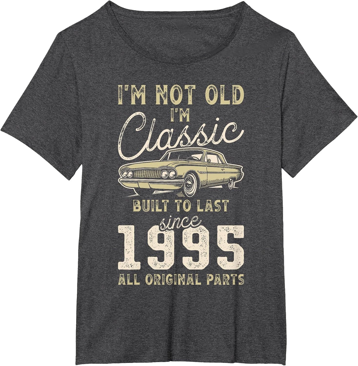 Born in 1995, 31st Birthday, Classic Car T-Shirt - Dark Heather Grey