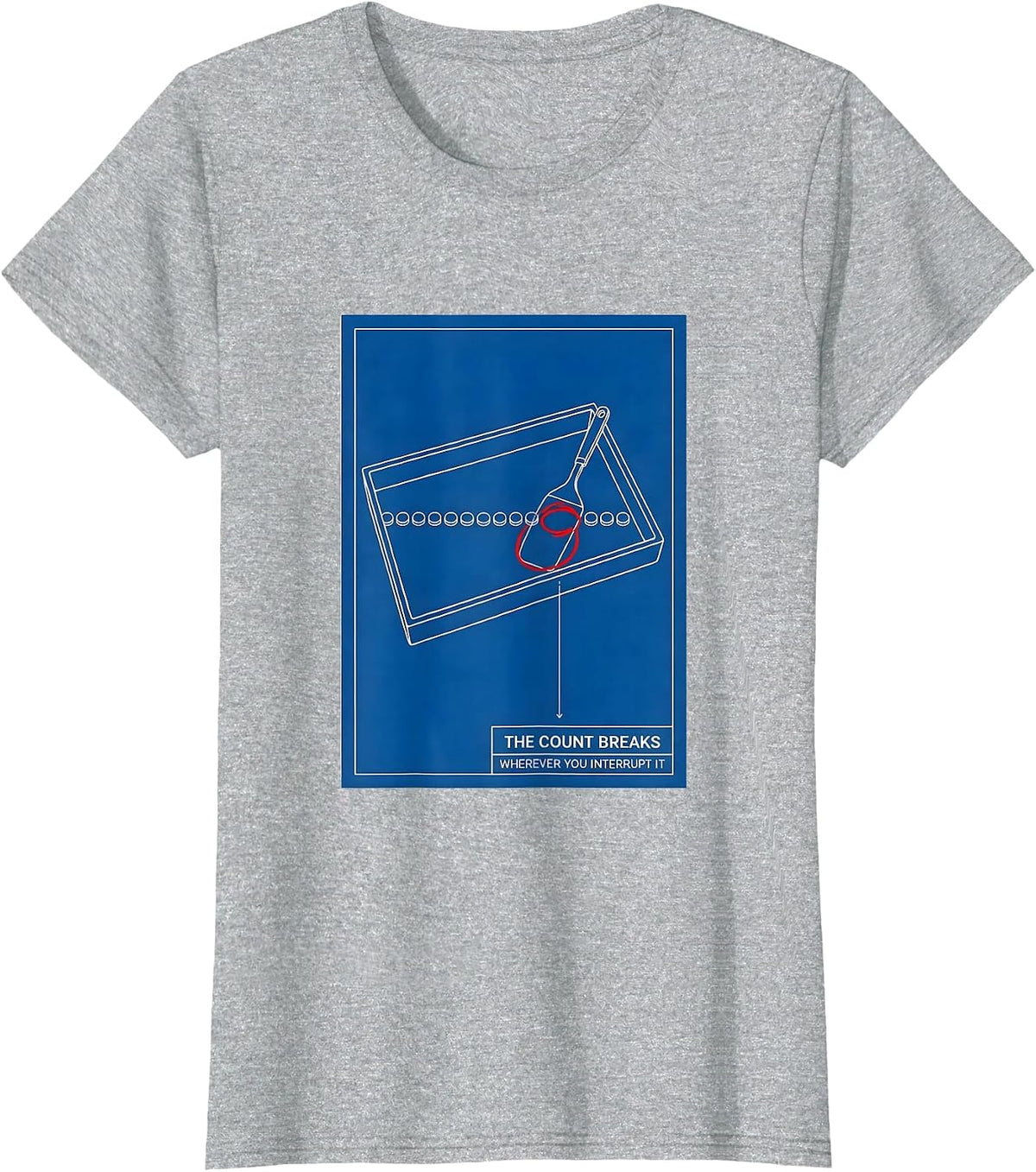 The Count Breaks Wherever You Interrupt It Funny Pharmacist T-Shirt - Heather Grey