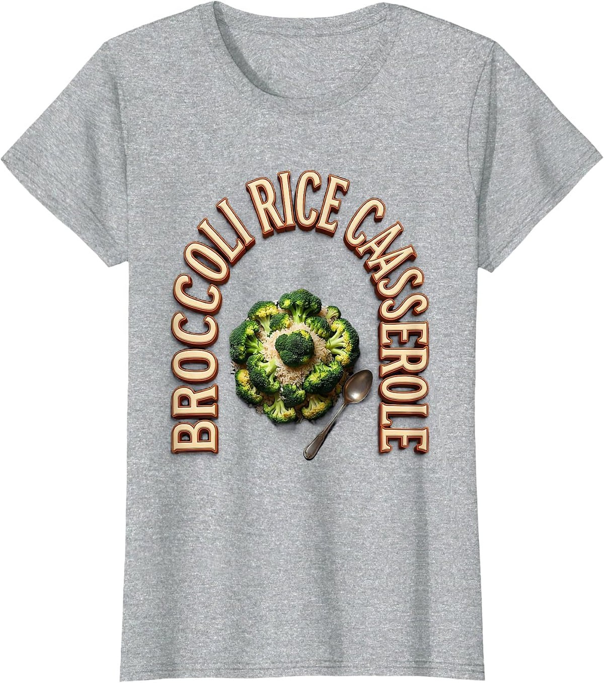 Women's Broccoli Rice Casserole Thanksgiving Food Bootleg 90's Rap T-Shirt - Heather Grey
