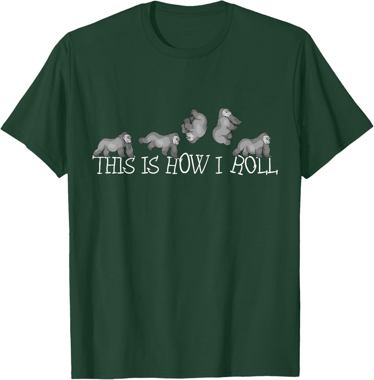 Gorilla Lover Kids Jungle Monkey Ape Funny Gorilla T-Shirt - Dark Green