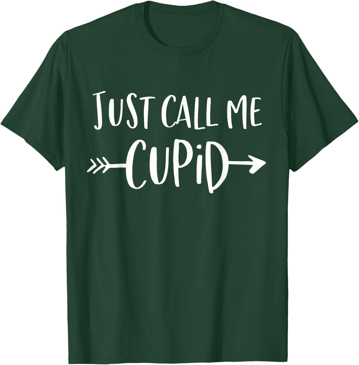 Mens Valentines Day Couples Pregnancy Announcement Shirt Cupid T-Shirt - Dark Green