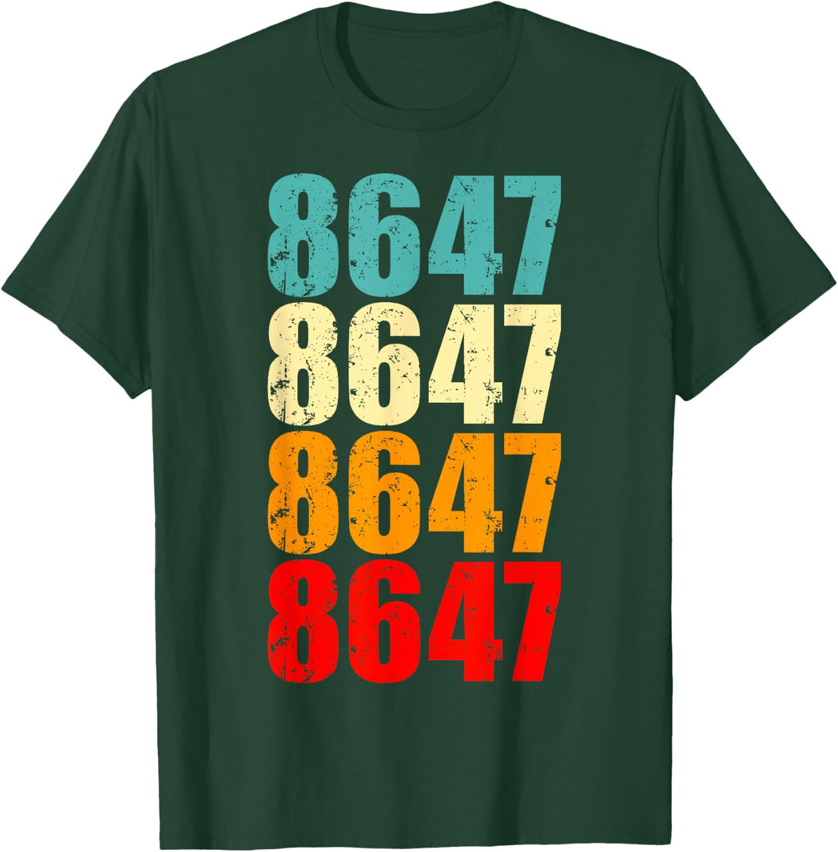 Retro Vintage 8647 T-Shirt - Dark Green