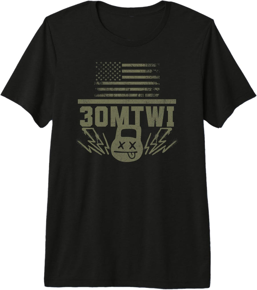 Mens 30MTWI Dead Kettlebell Premium Tri-blend T-Shirt - Black