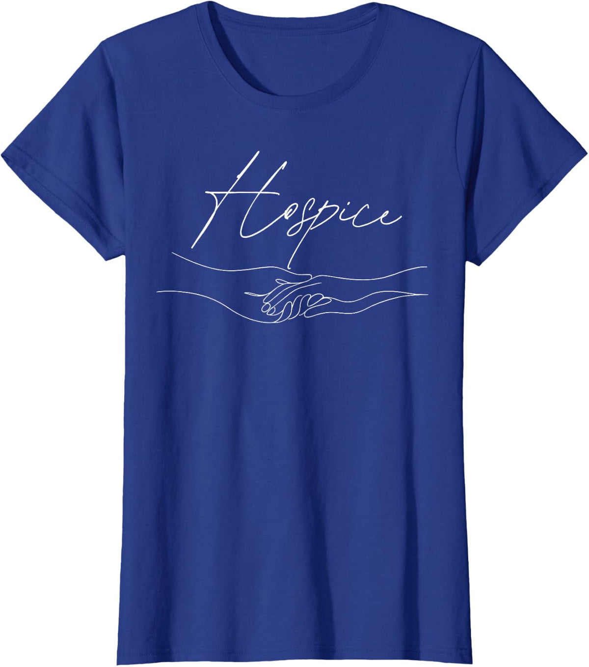Retro Hospice Nurses Line Art Palliative Care Hospice Aide T-Shirt - Royal Blue