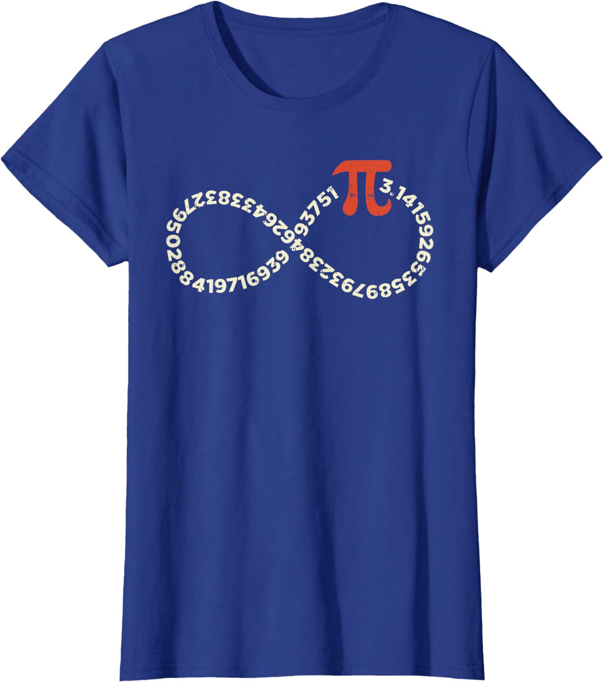 Funny Pi Day Shirt Infinity Symbol Math Geek Infinite Sign T-Shirt - Royal Blue