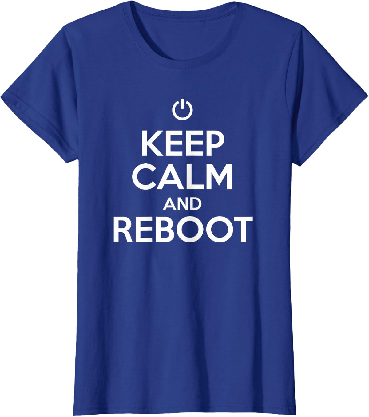 keep calm and reboot help desk and costumer support funny T-Shirt - Royal Blue