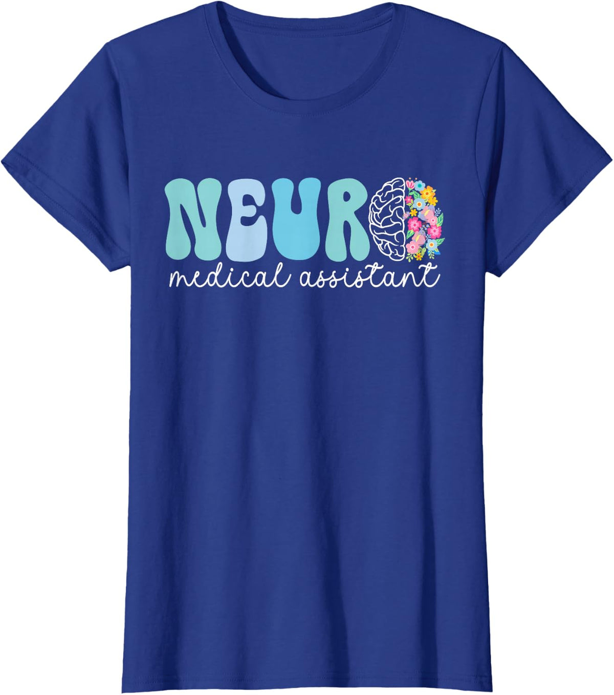 Groovy Neuro Medical Assistant Neurology Med Assistant T-Shirt - Royal Blue