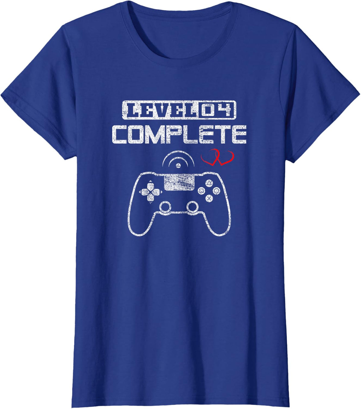 Level 4 Complete 4th Wedding Anniversary 2020 for Him Her T-Shirt - Royal Blue