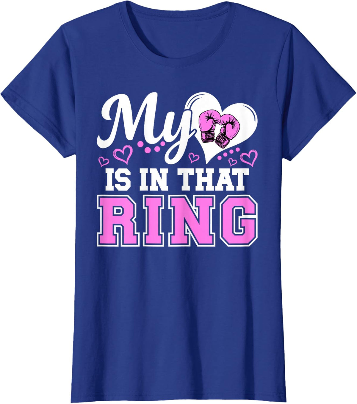 Boxing Mom Proud Boxing Mama Boxing Mother T-Shirt - Royal Blue