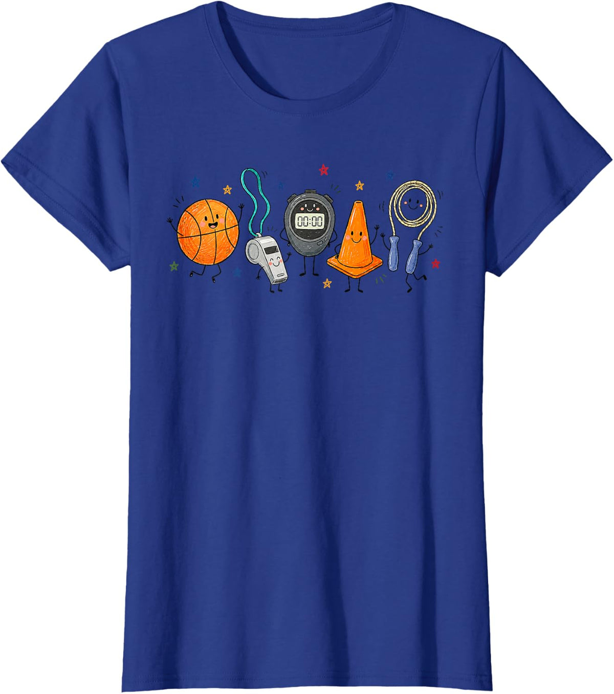 Physical Education Teacher PE Teacher Funny Gym Teacher T-Shirt - Royal Blue