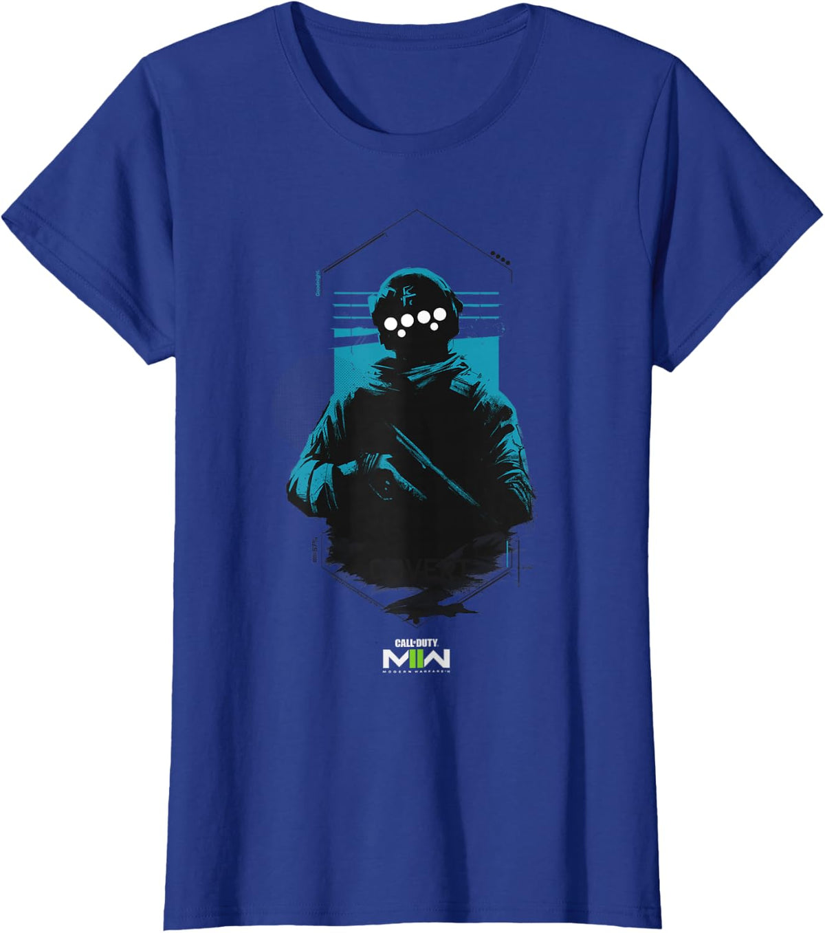Call of Duty: Modern Warfare 2 Covert Soldier Portrait T-Shirt - Royal Blue