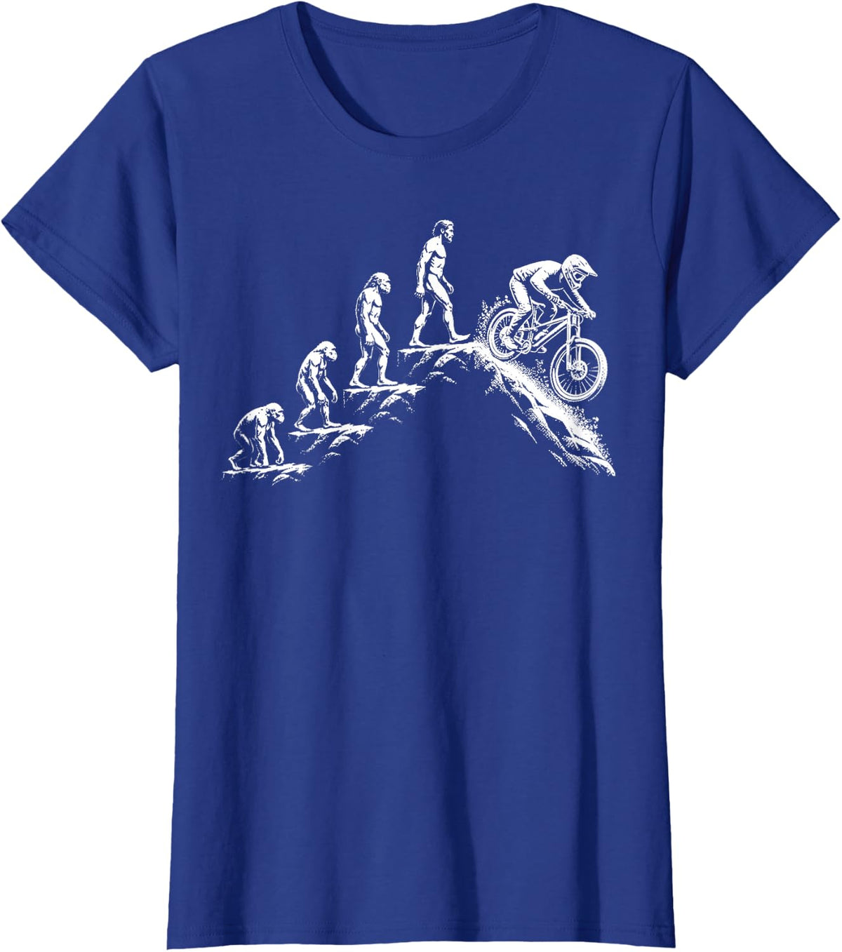 Funny Downhill Mountain Bike MTB Rider T-Shirt - Royal Blue