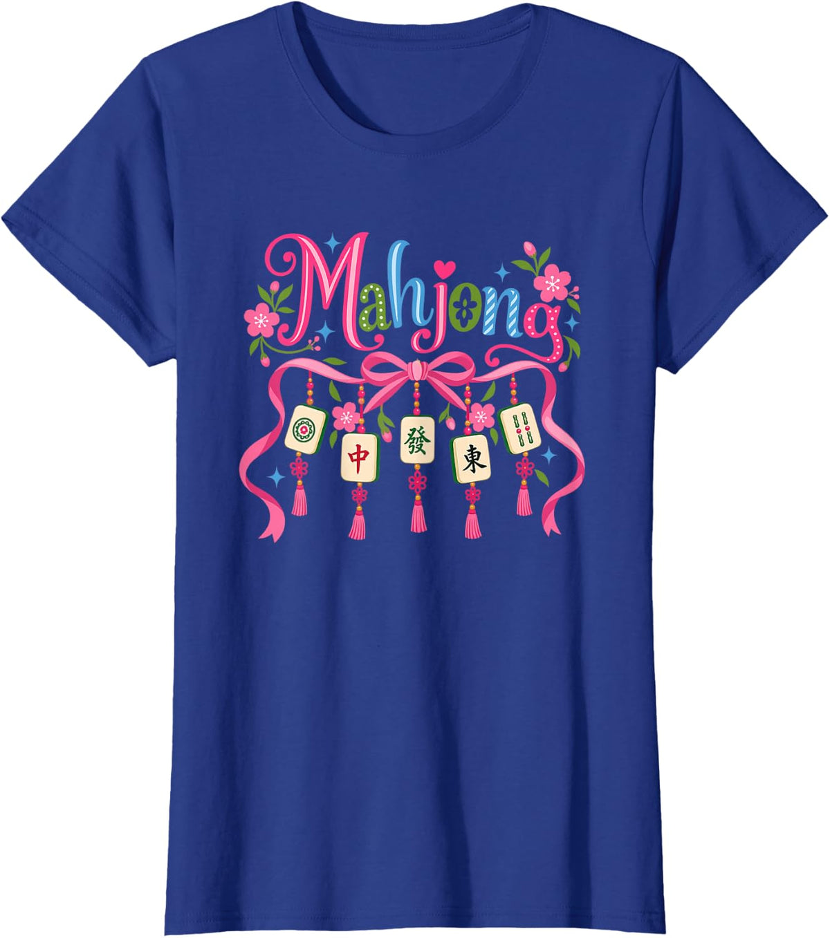Mahjong Coquette T-Shirt - Royal Blue