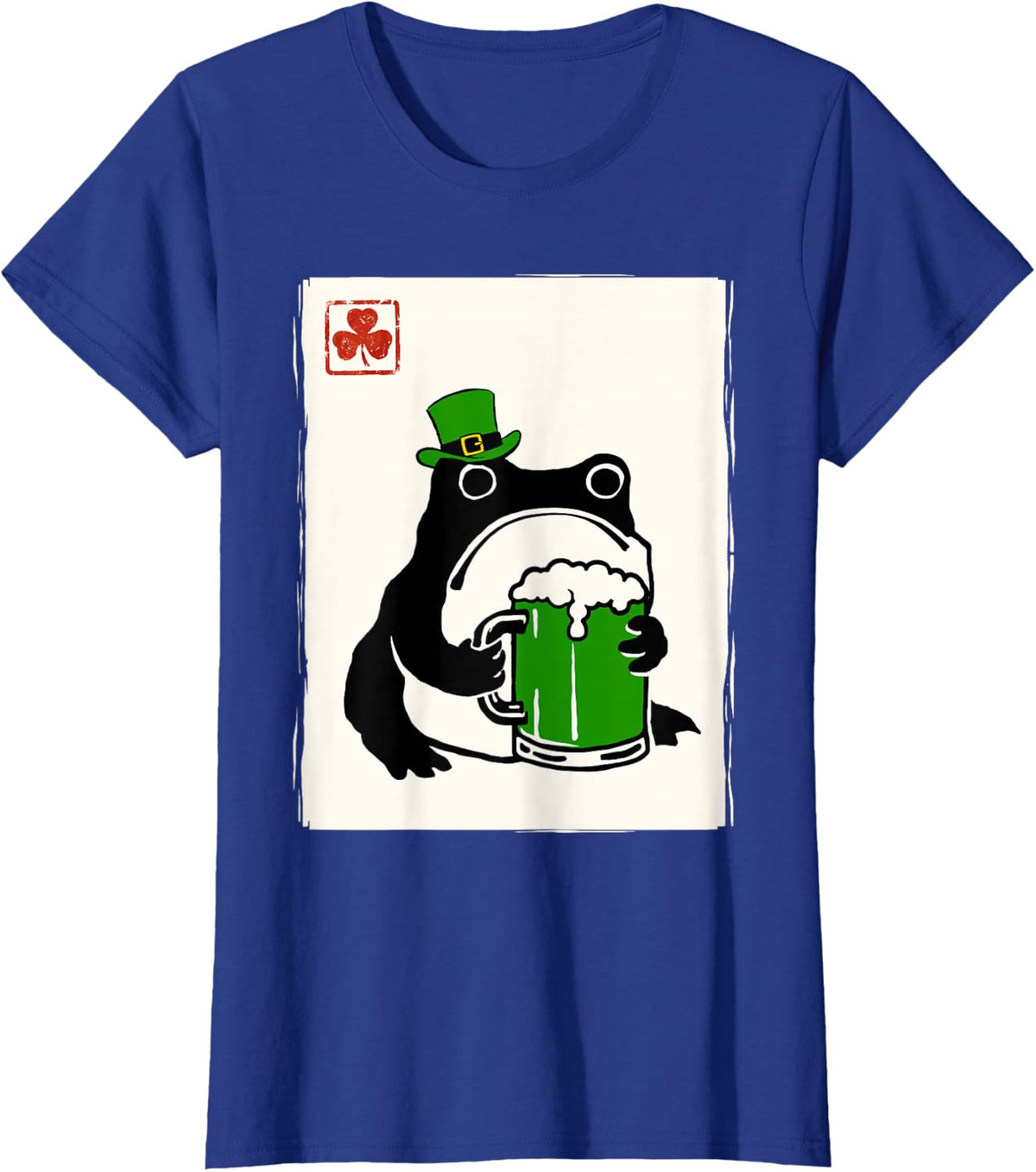 Grumpy Frog St Patty's Shamrock Beer Funny St Patrick's Day T-Shirt - Royal Blue