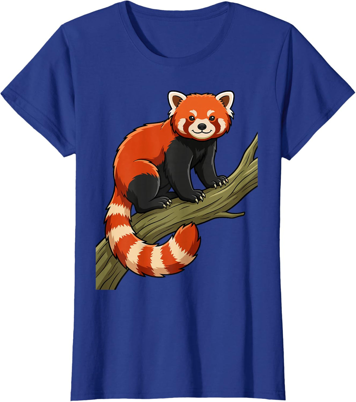 Cute Red Panda Woodland Animal Cartoon Art T-Shirt - Royal Blue
