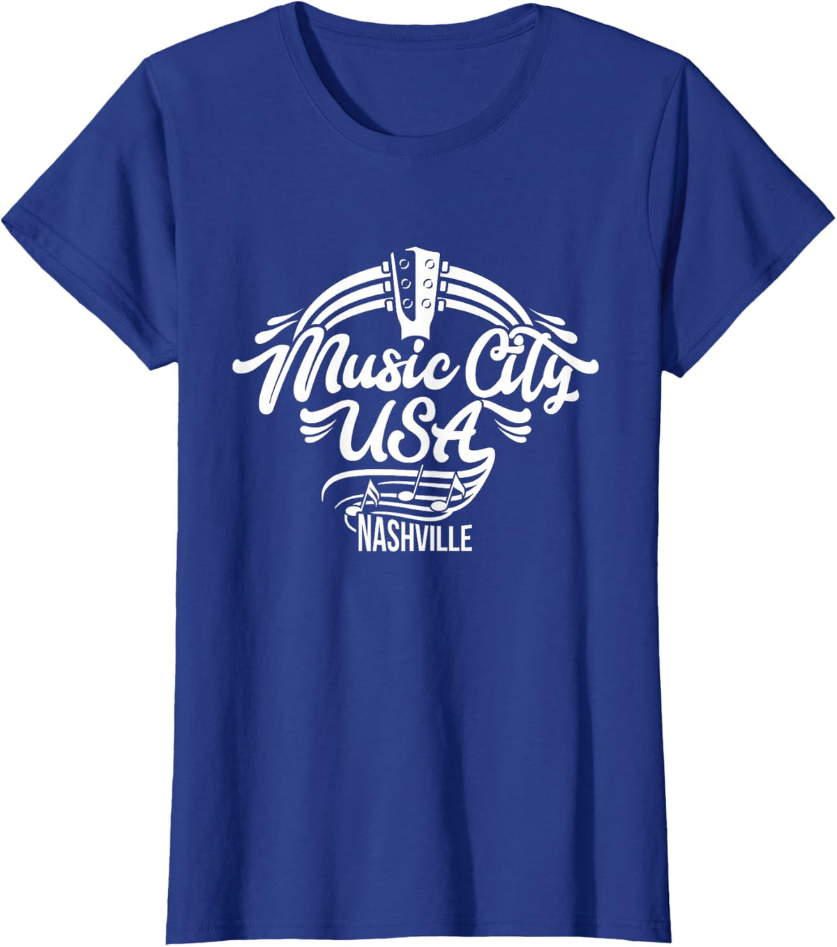 Music City USA Nashville | Retro T-Shirt T-Shirt - Royal Blue