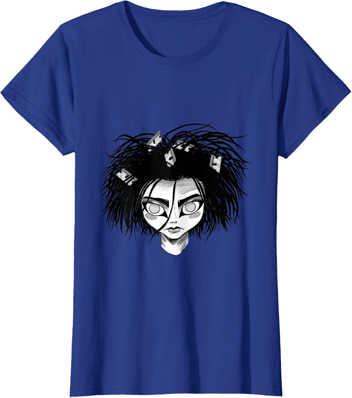 Goth Punk Siouxsie Razor Blade Industrial Rock T-Shirt T-Shirt - Royal Blue