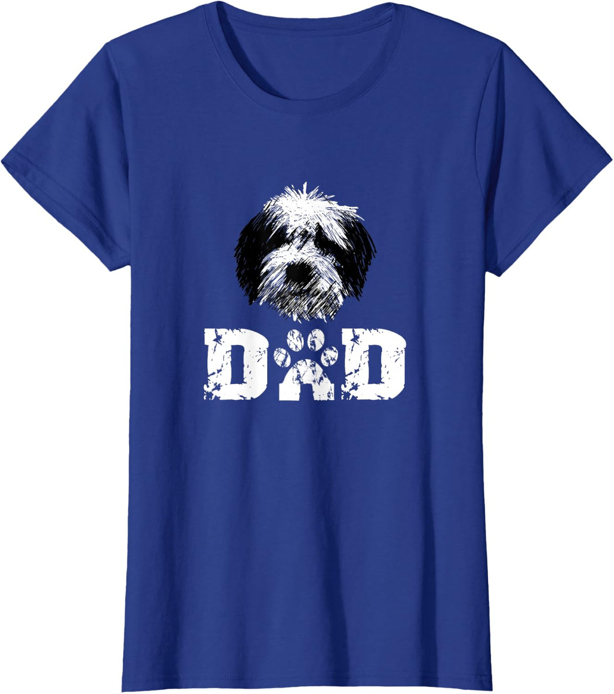 Sheepadoodle Dad Dog Father TShirt T-Shirt for Men Women - Royal Blue