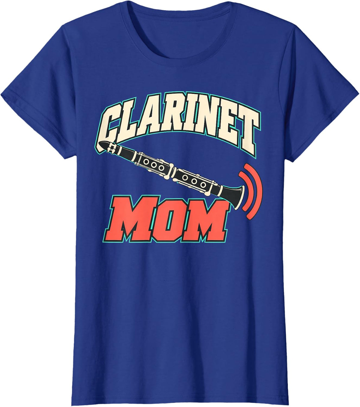 Clarinet Mom Instrumental Music T-Shirt - Royal Blue