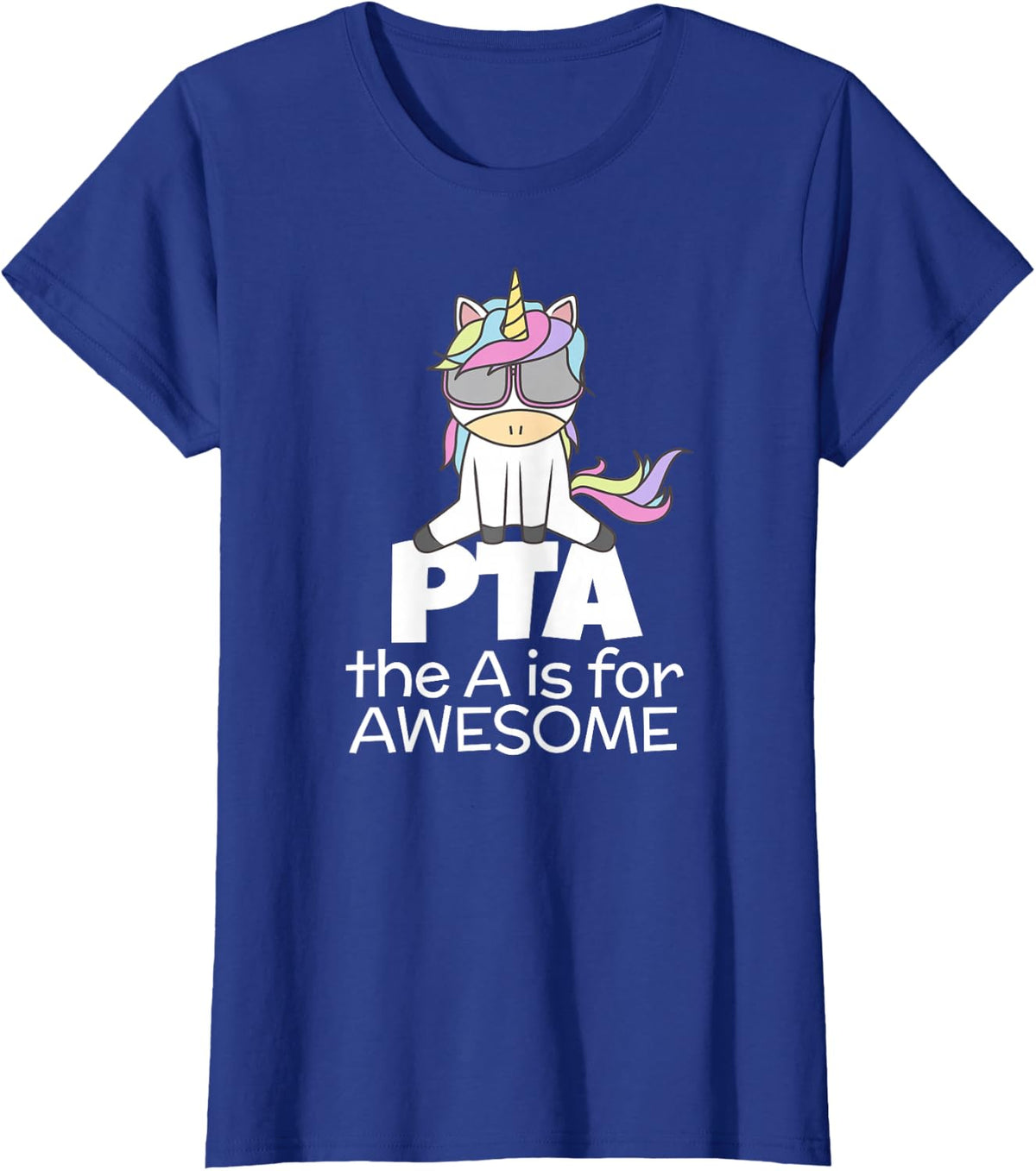 PTA Unicorn for Physical Therapist PT Assistant T-Shirt - Royal Blue