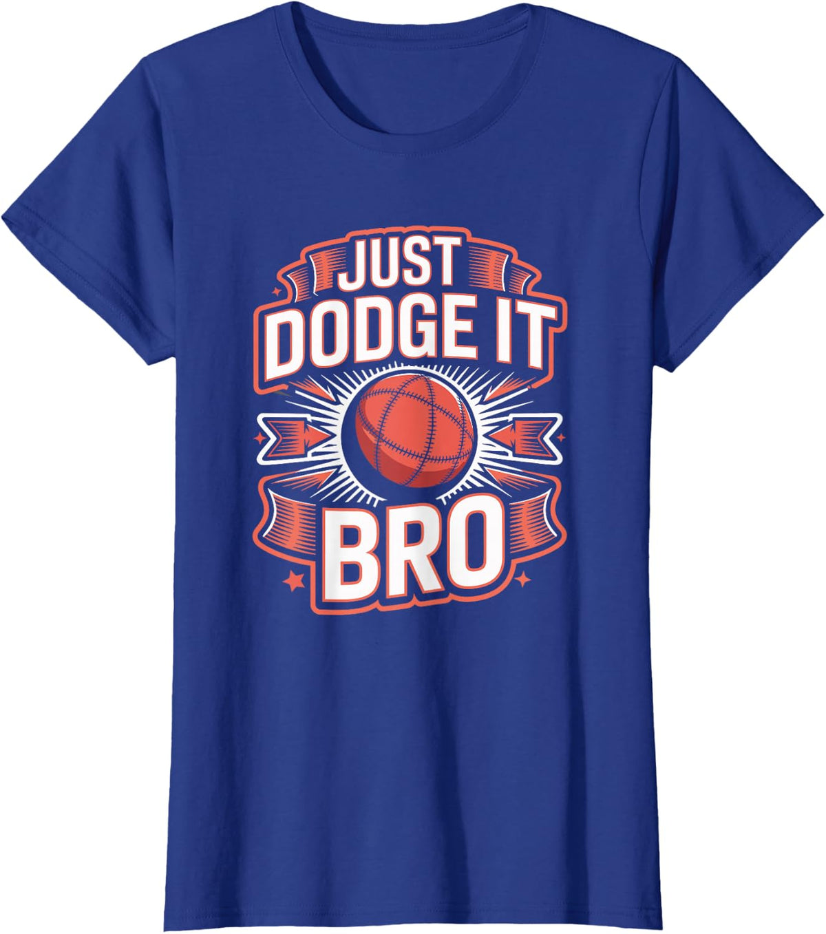 Just Dodge It Bro Funny Dodgeball Player T-Shirt - Royal Blue