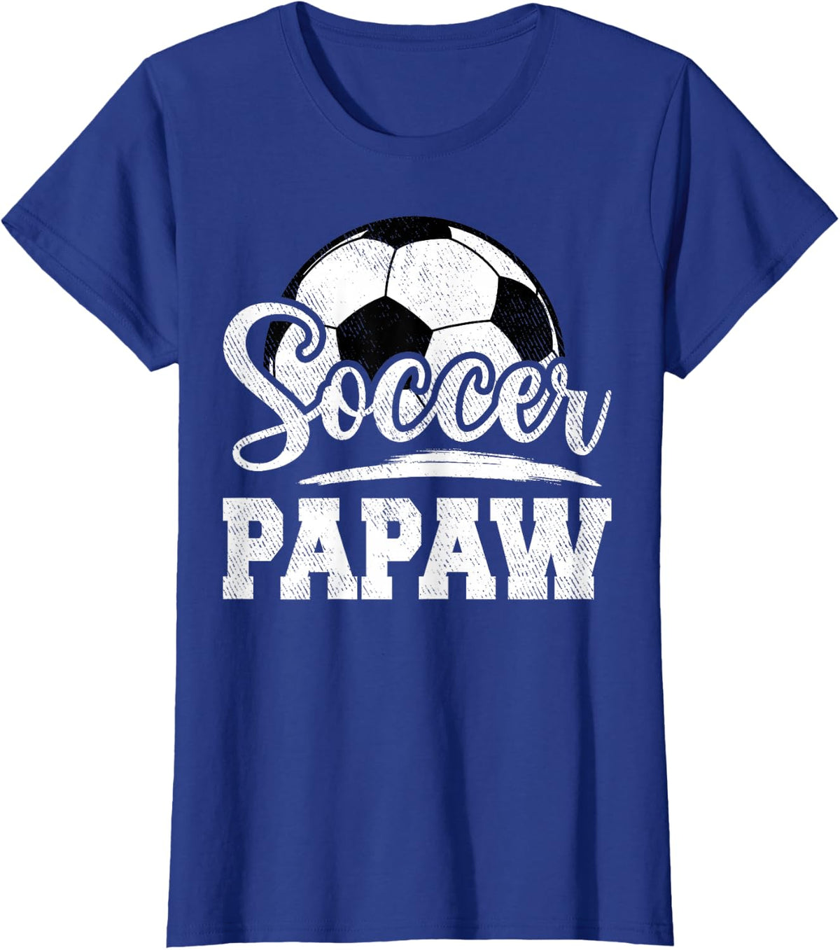 Soccer Papaw Soccer Player Game Day Father's Day T-Shirt - Royal Blue