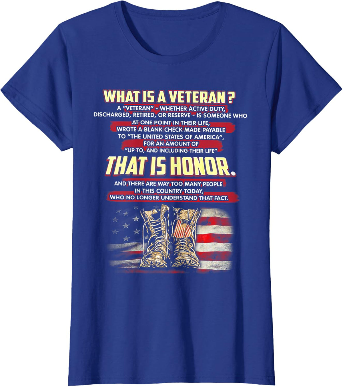 What is A Veteran That is Honor T-Shirt - Royal Blue