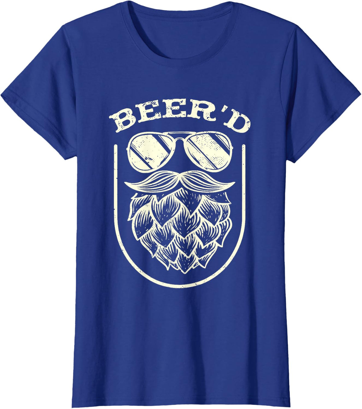 Funny Beer'd Beard Beer Hops Craft Beer Drinker Tees T-Shirt - Royal Blue