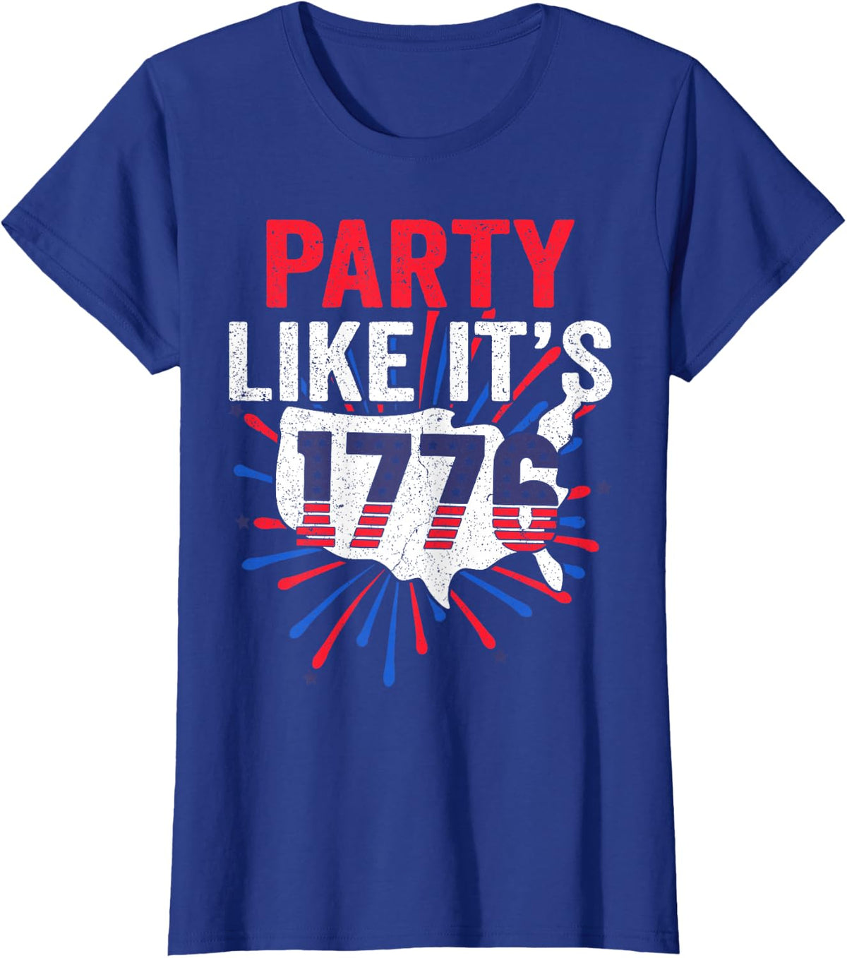 Party Like It Is 1776 4th Of July Patriotic USA American T-Shirt - Royal Blue