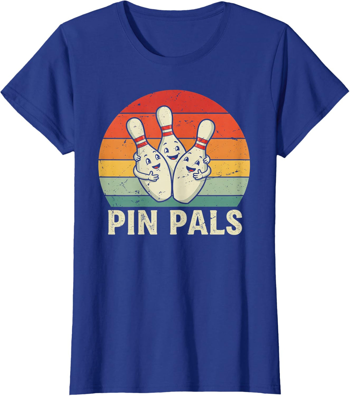 Pin Pals Funny Bowling T-Shirt - Royal Blue