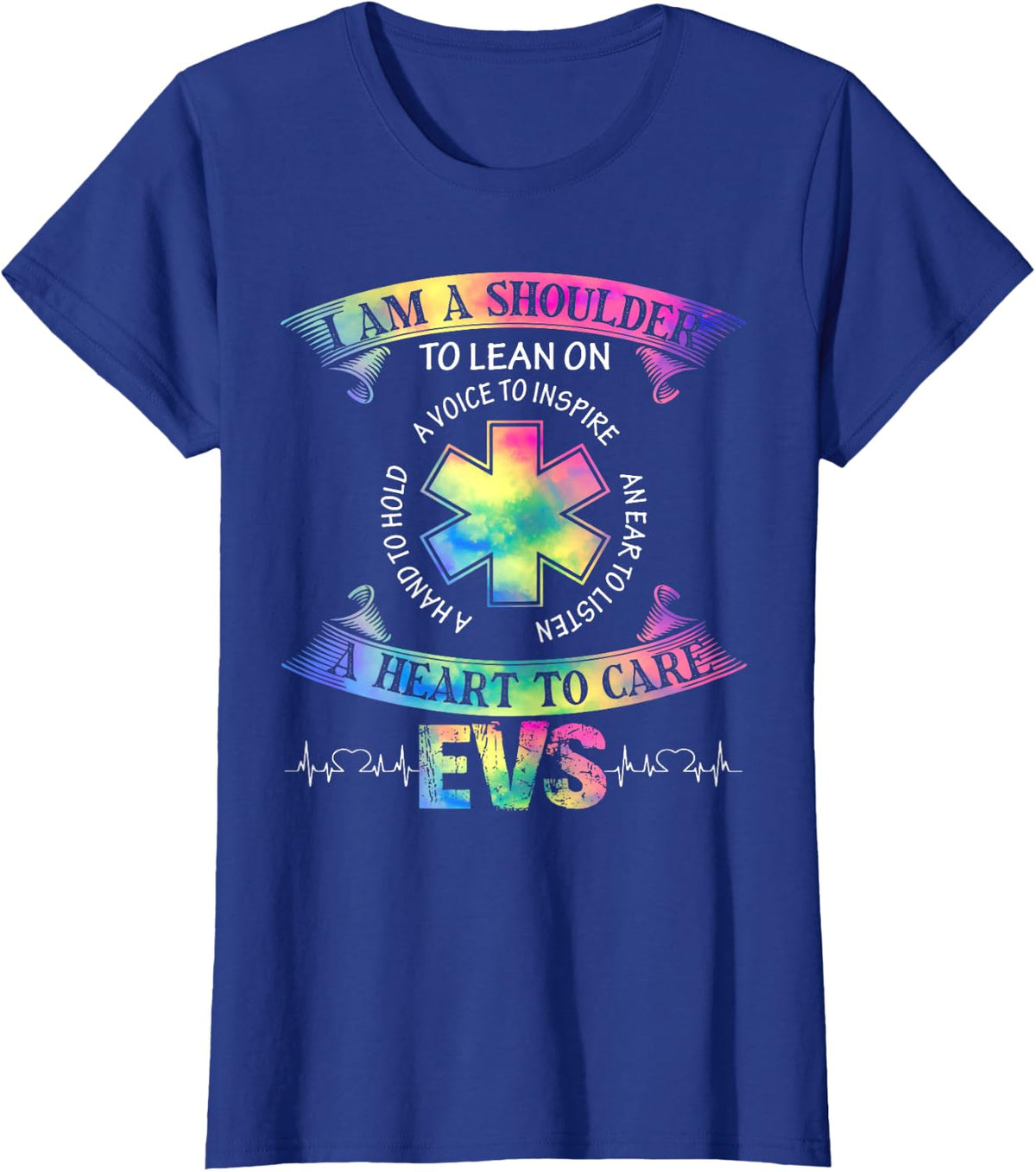 EVS Squad Appreciation Day Gift Tie Dye Women Tee For Work T-Shirt - Royal Blue