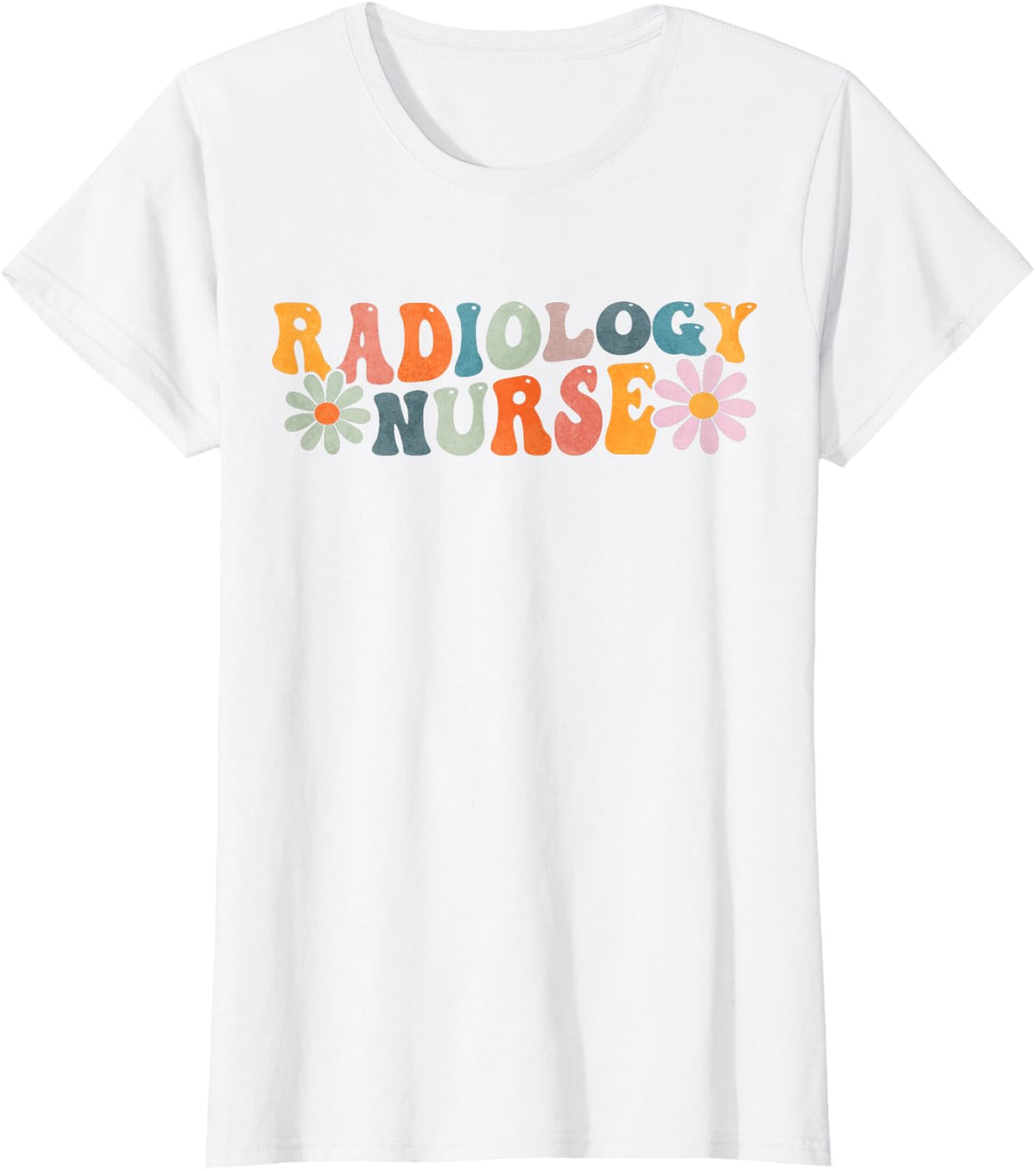 Groovy Interventional Radiology Nurse Rad Tech Radiologist T-Shirt Tee for Medical Professionals - White