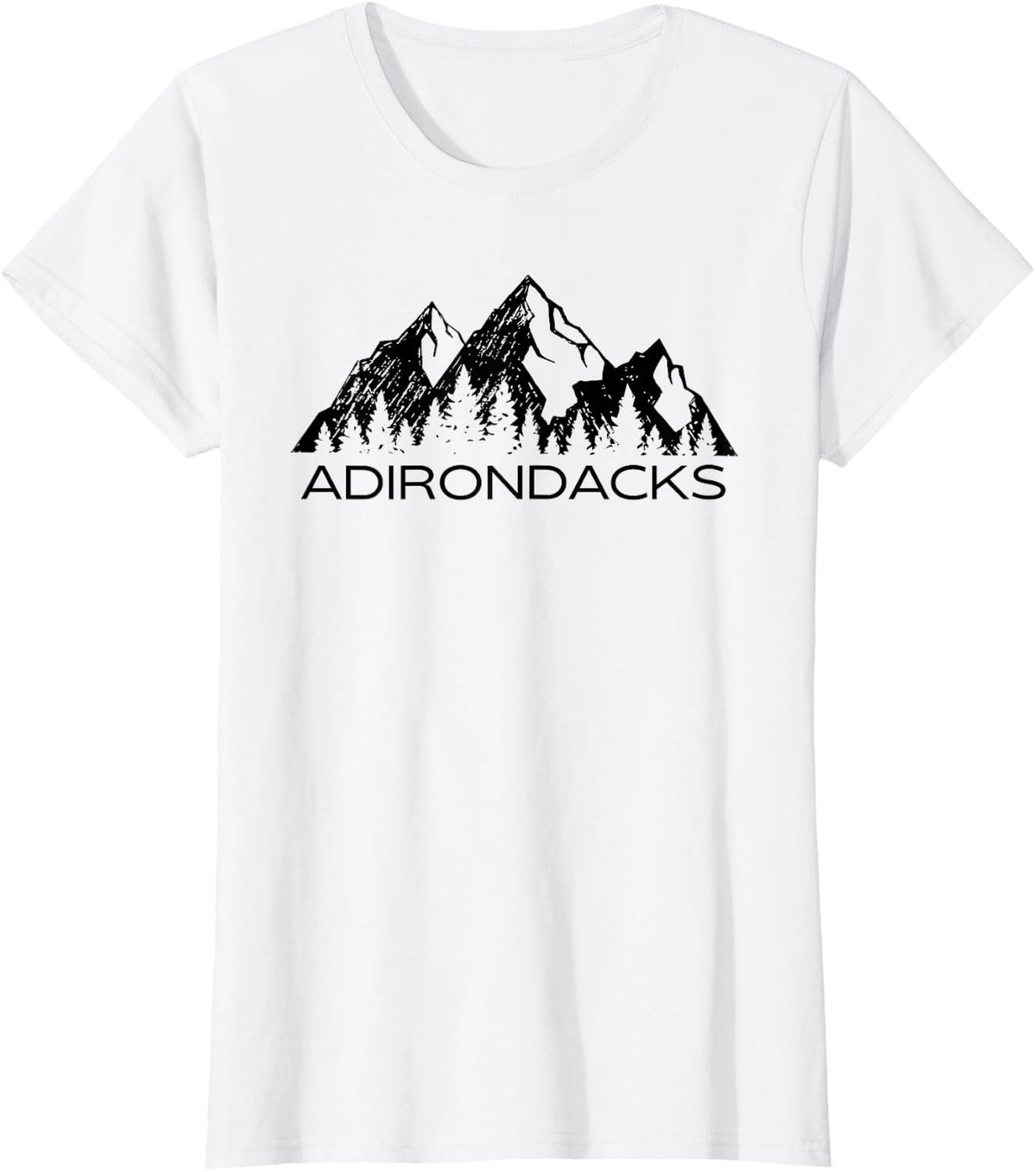 Adirondacks New York Mountain Souvenir Gift T-Shirt - White