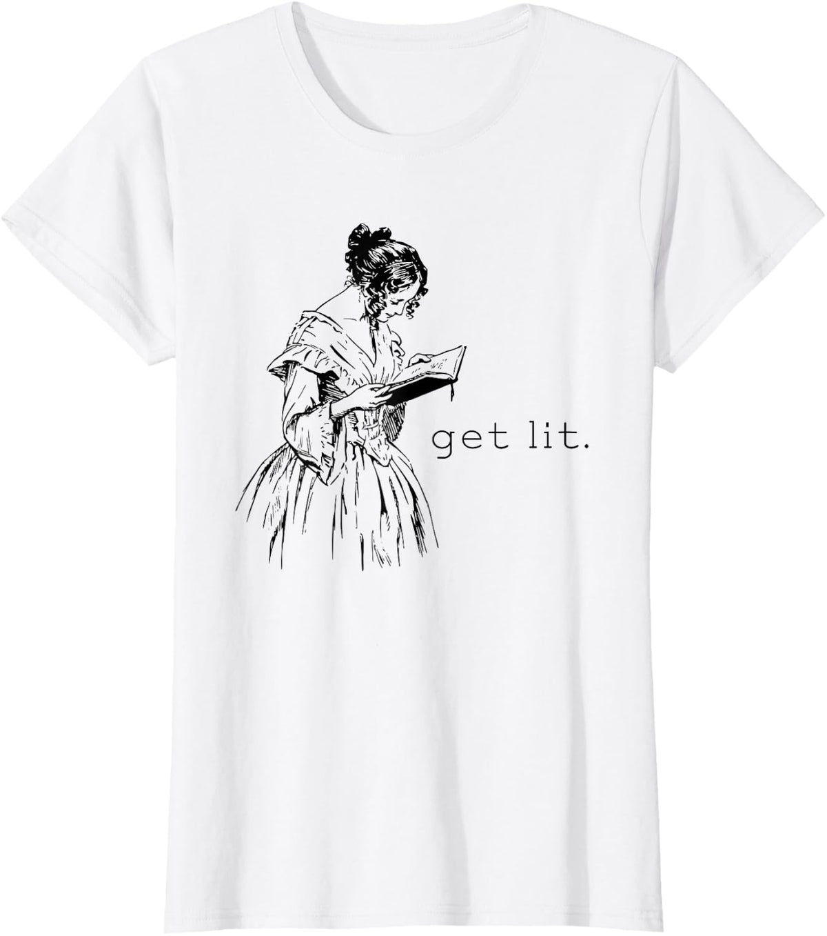 Get Lit T-Shirt for Book Lovers T-Shirt - White