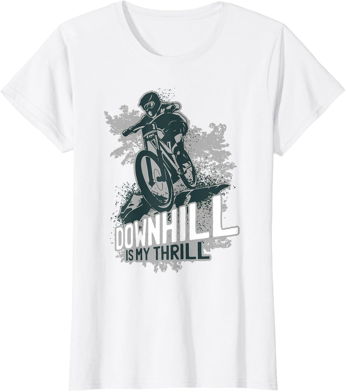 Downhill Mountain Bike MTB Mountain Biker Gift T-Shirt - White