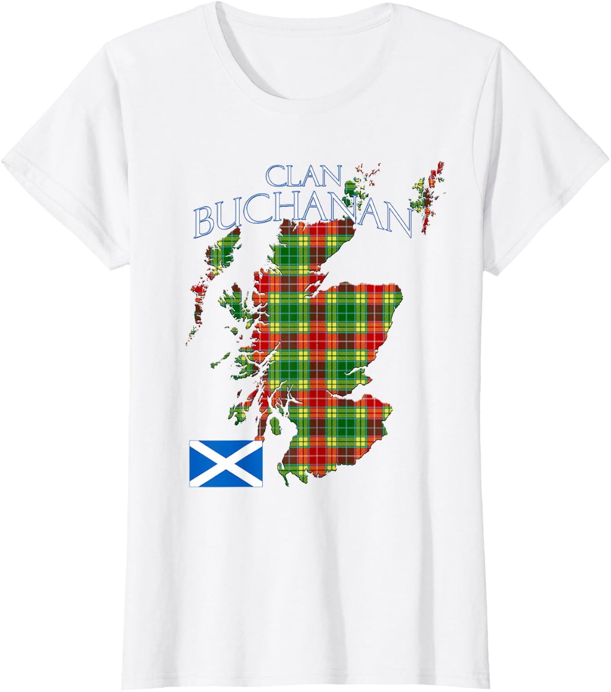 Buchanan Scottish Clan Tartan Scotland T-Shirt - White