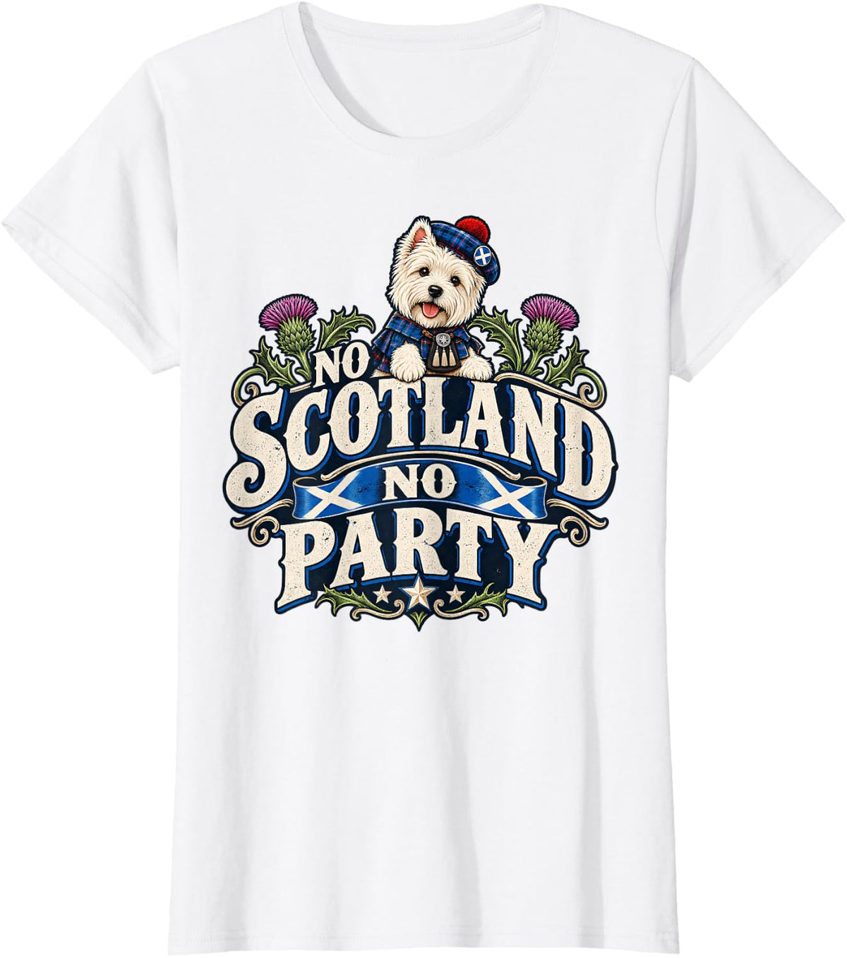 West Highland Terrier Scottish Pride Scotland Gift T-Shirt - White