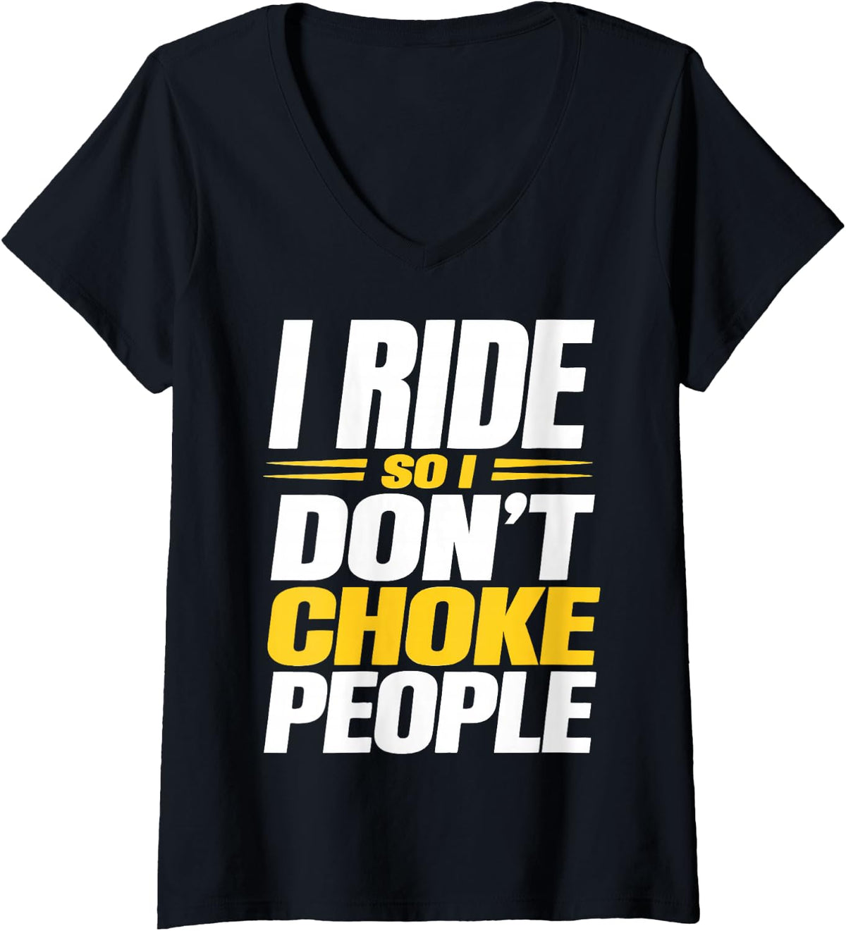 Women's Road Cycling Sarcasm Road Bike Rider Cyclist V-Neck T-Shirt - Black