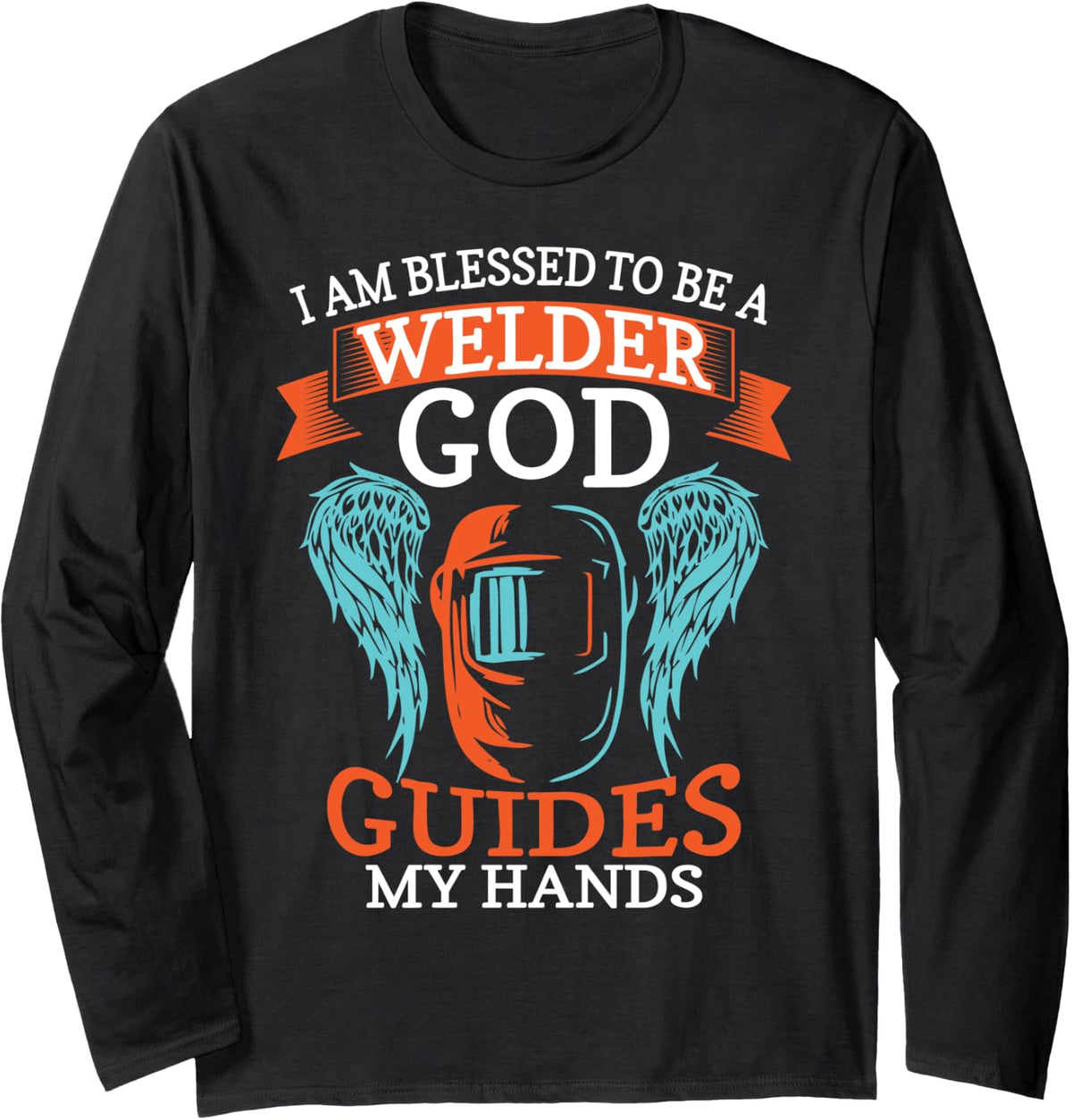 Welder Welding Steel Worker Long Sleeve T-Shirt - Adult Unisex Black