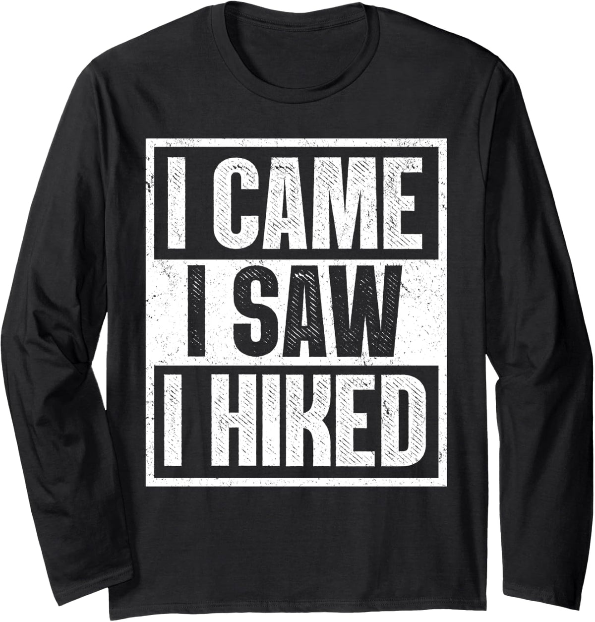 Weekend Hikers Long Sleeve T-Shirt - Adult Unisex Black