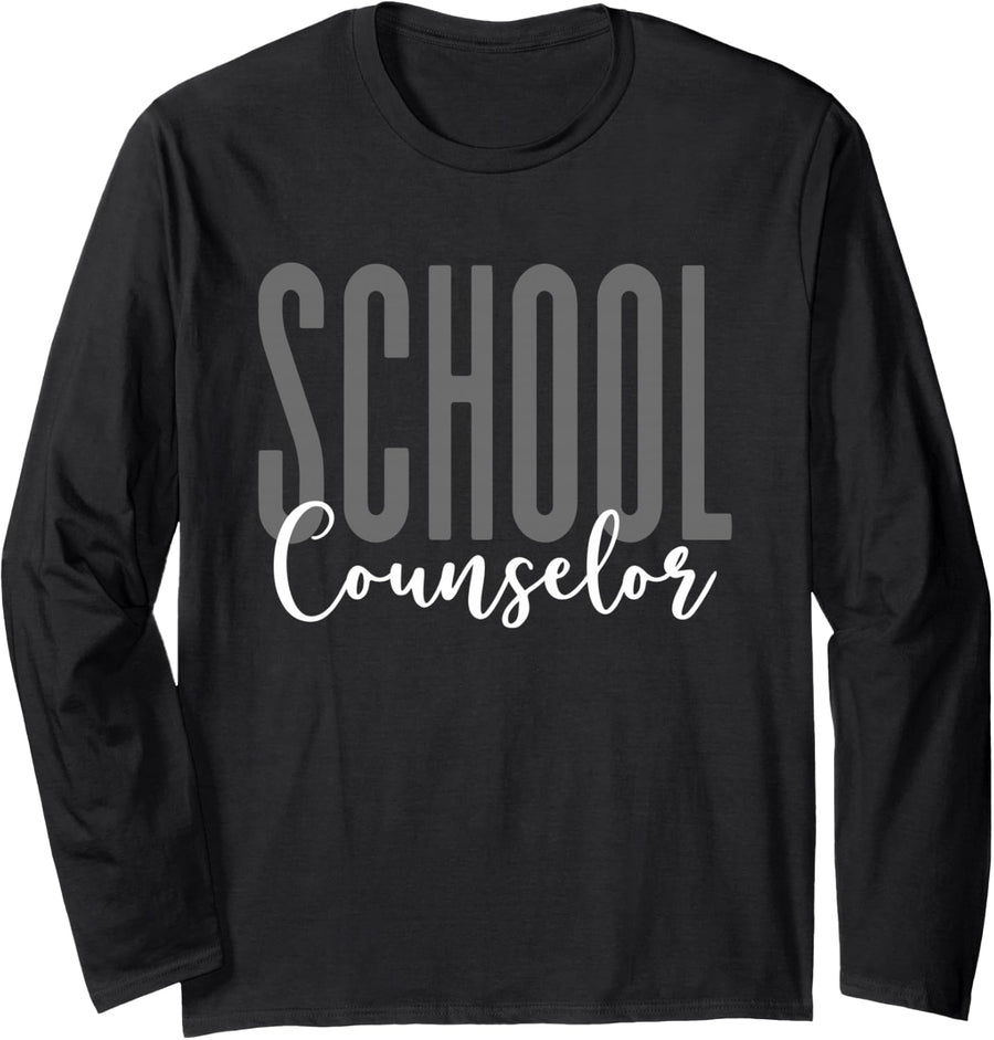 School Counselor Counseling Teacher Appreciation For Women Long Sleeve T-Shirt - Adult Unisex Black