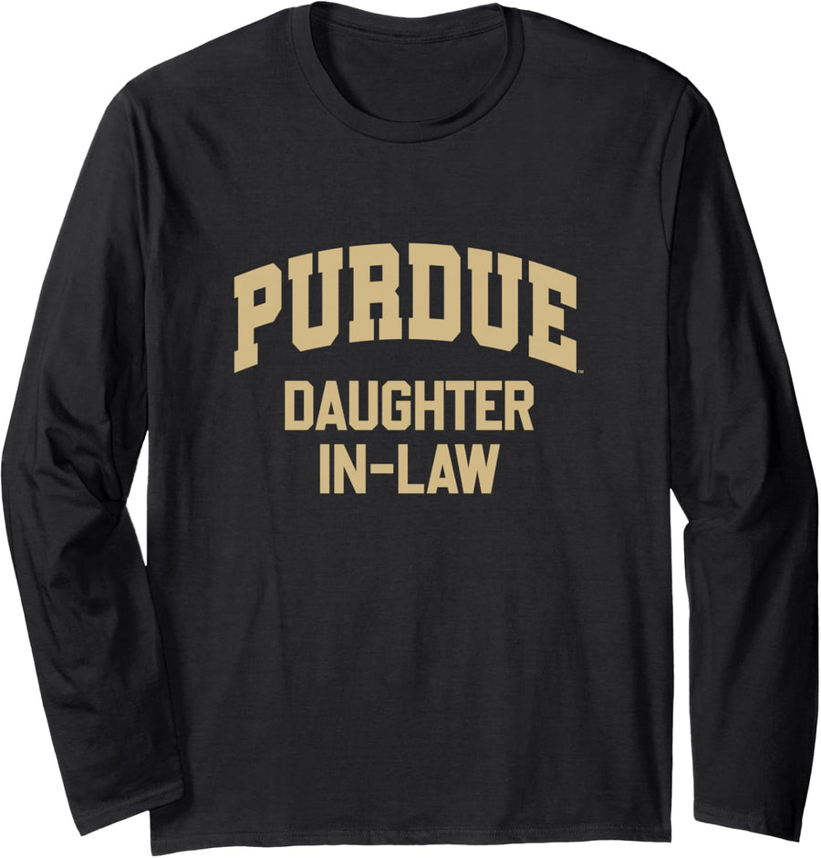 Purdue University Boilermakers Daughter-in-Law Long Sleeve T-Shirt - Adult Unisex Black