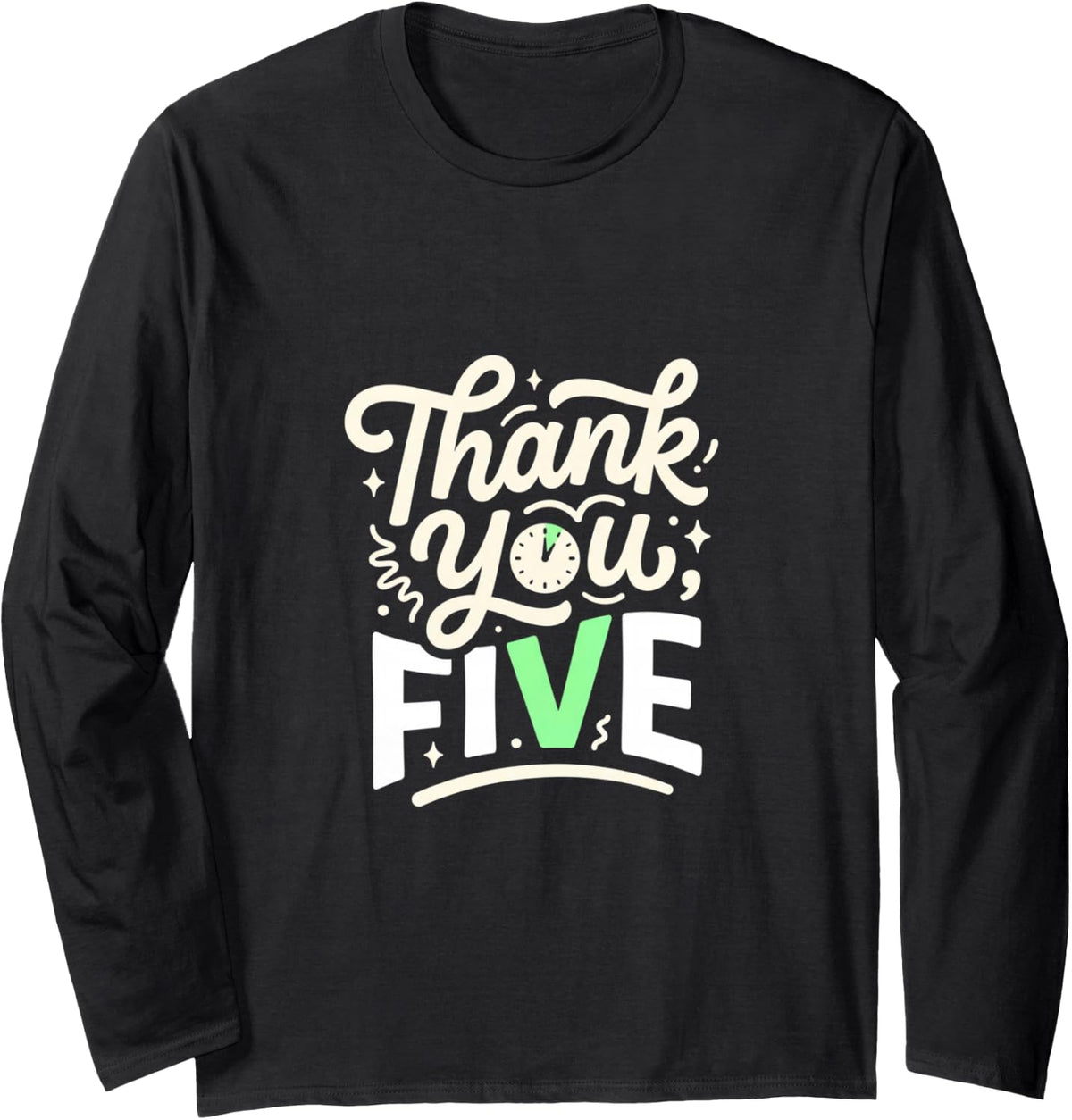 Thank You Five Theatre Techie Stage Call Long Sleeve T-Shirt - Adult Unisex Black