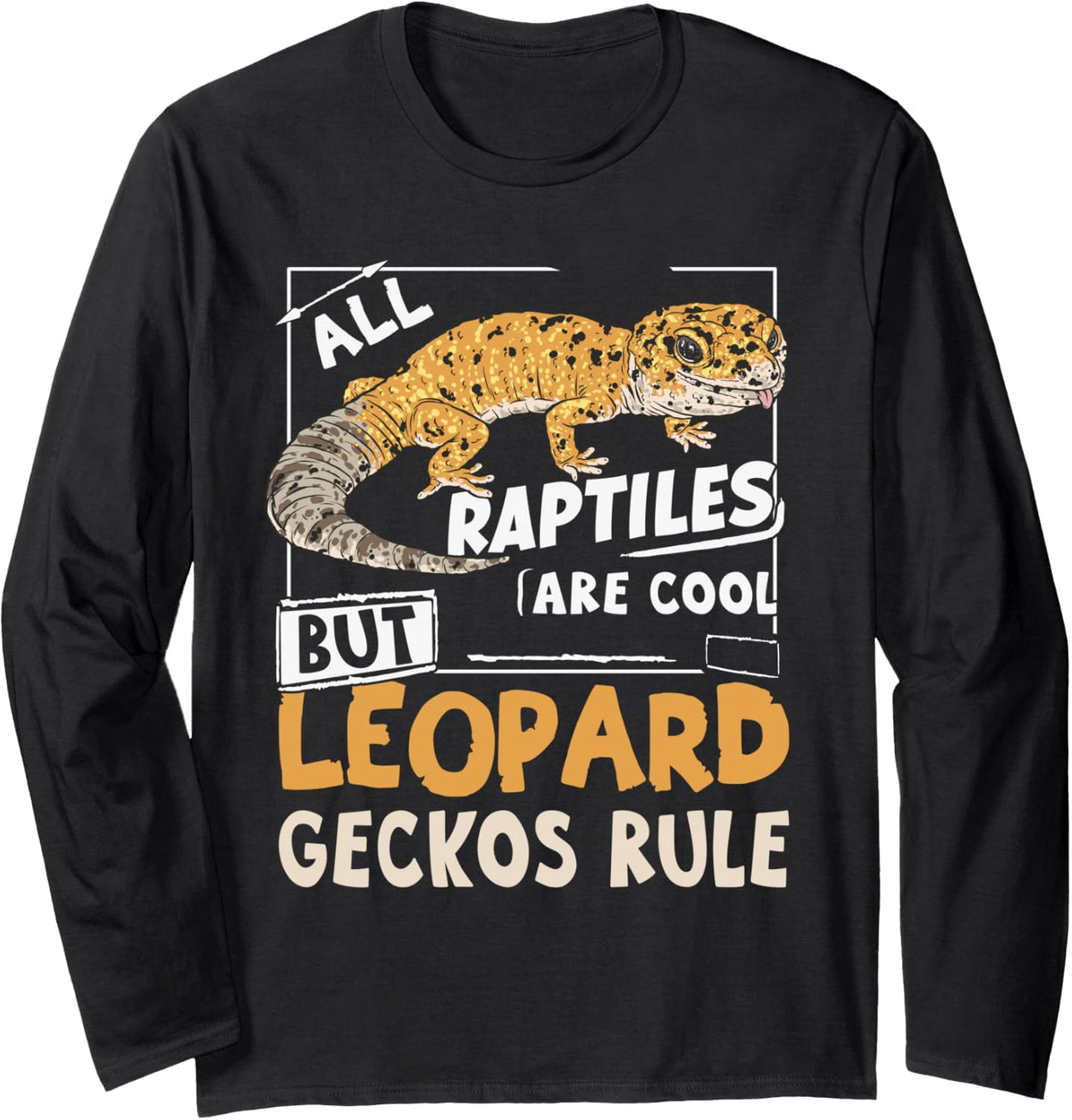 Leopard Gecko Starter Kit Food Feeder Leopard Gecko Long Sleeve T-Shirt - Adult Unisex Black