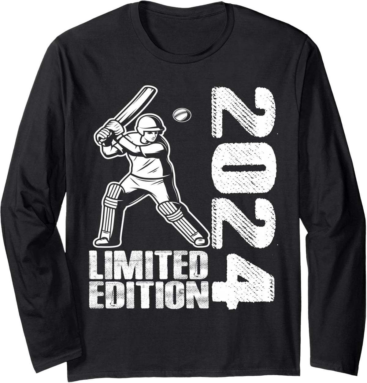 Limited Edition 2024 Limited Edition Cricket Geburtstag 2024 Long Sleeve T-Shirt - Adult Unisex Black