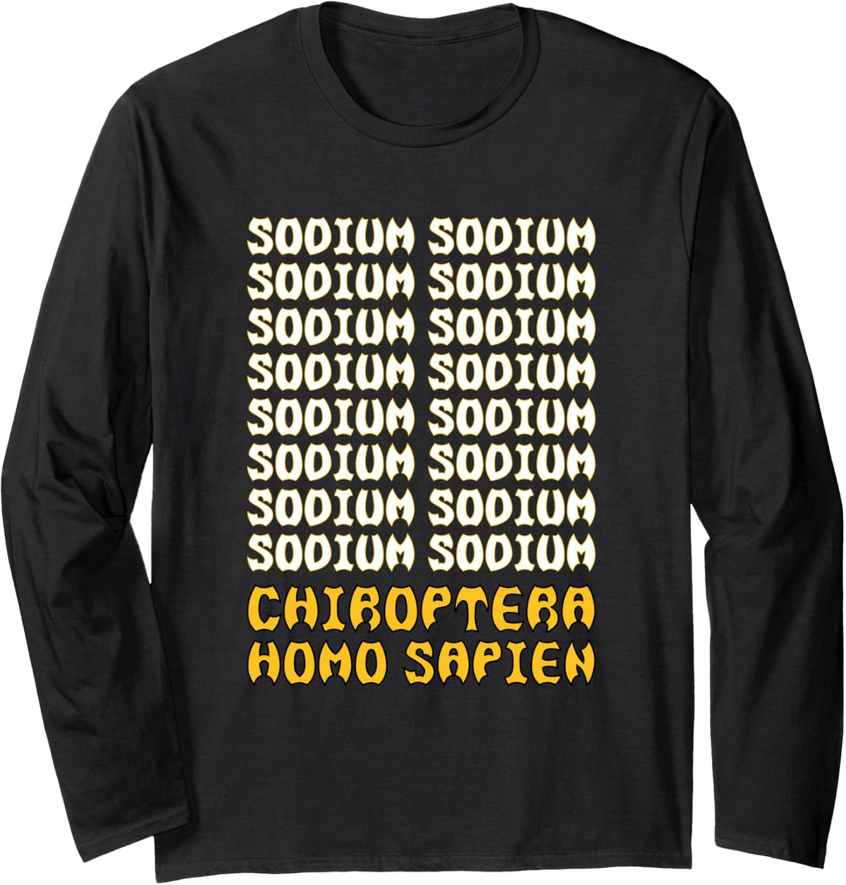 Funny Science Chemistry Classic Superhero Theme Long Sleeve T-Shirt - Adult Unisex Black
