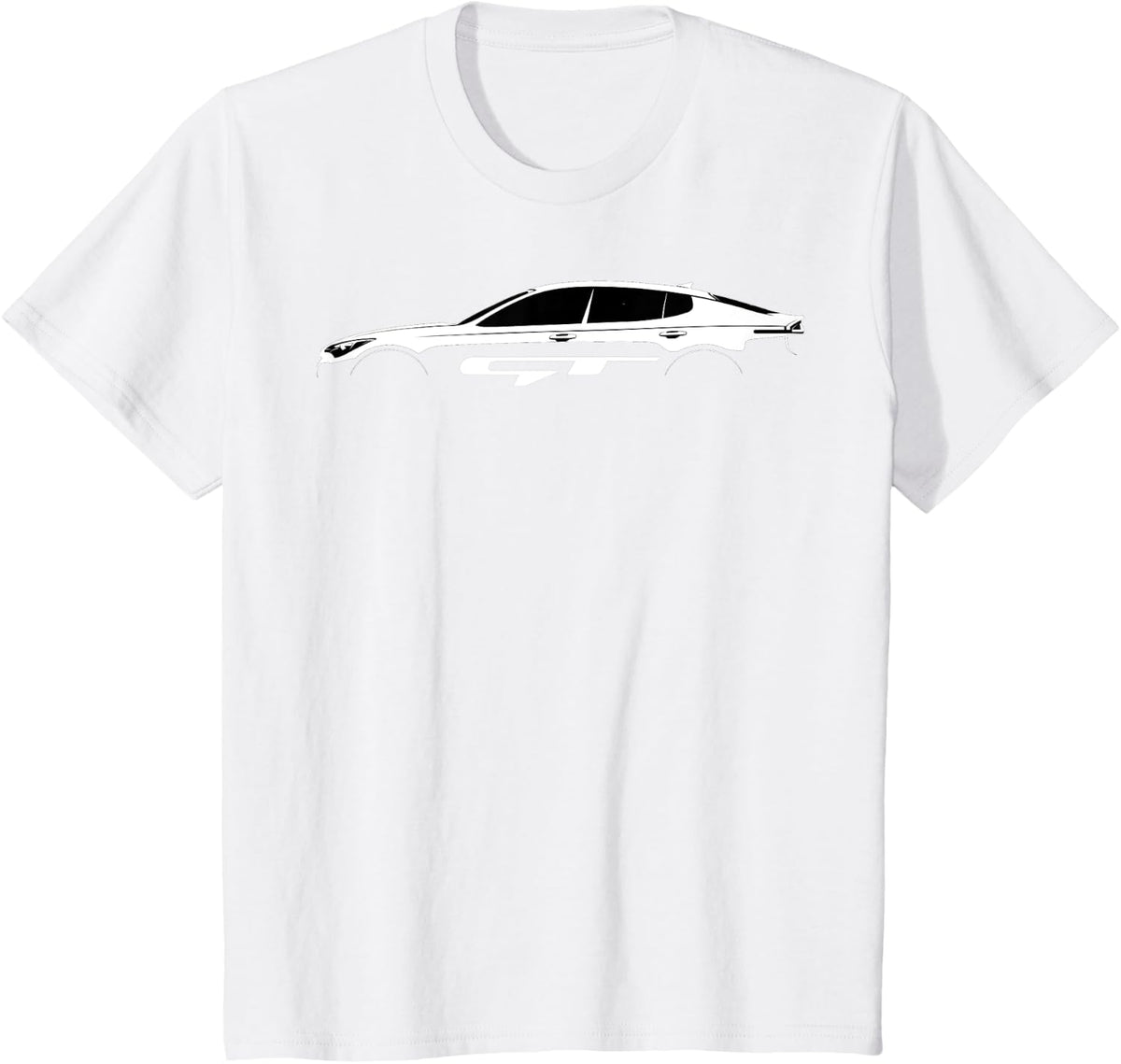 Stinger GT KDM Automotive T-Shirt, Women's Classic Fit, Black, Small - White