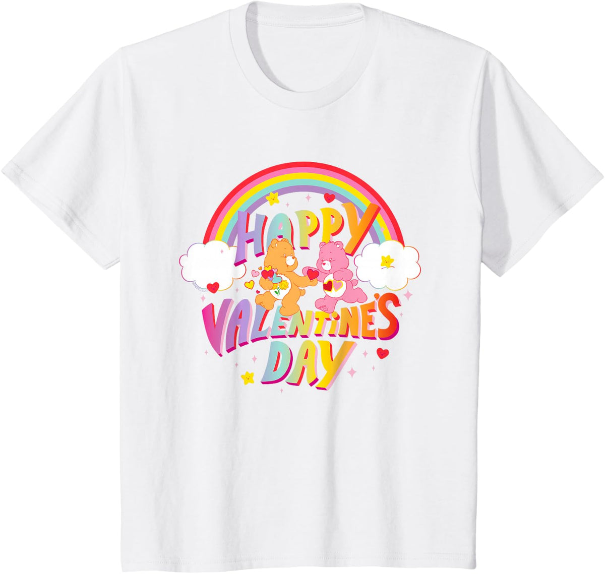 Care Bears Happy Valentine's Day Love-A-Lot Bear T-Shirt - White
