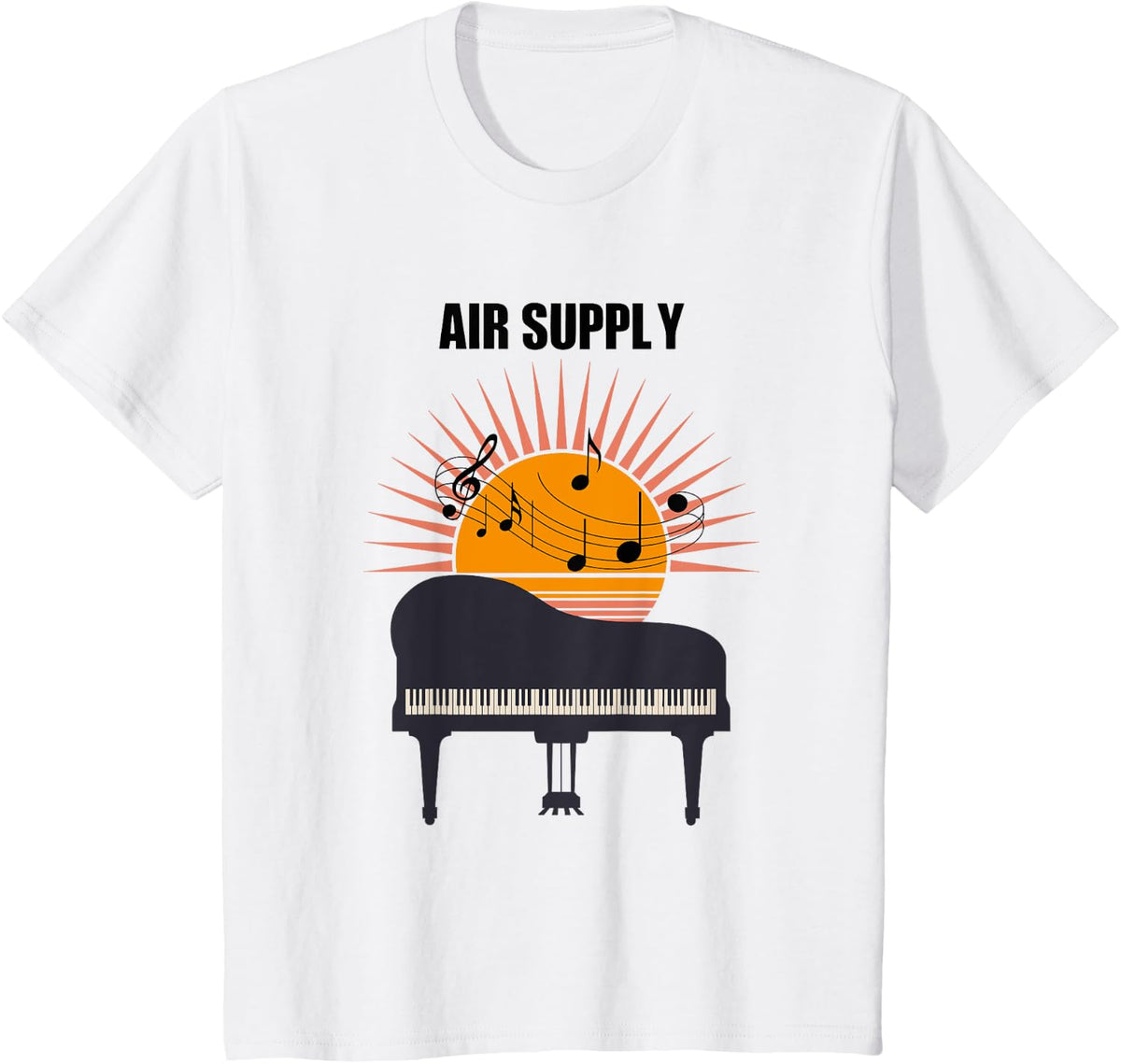 Air Supply Piano T-Shirt - White